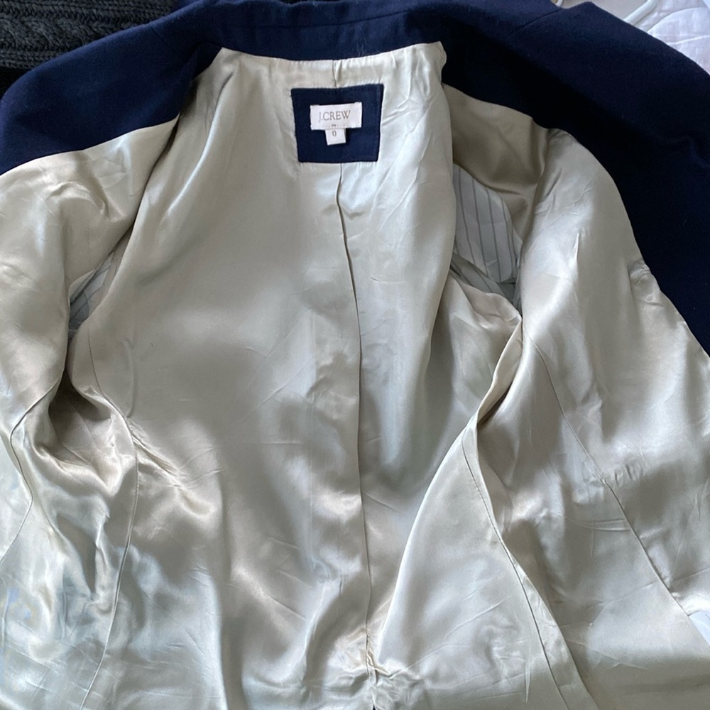 J. Crew Schoolboy Wool Blend Blazer/Suit Jacket - Size 0 - Picture 8 of 10